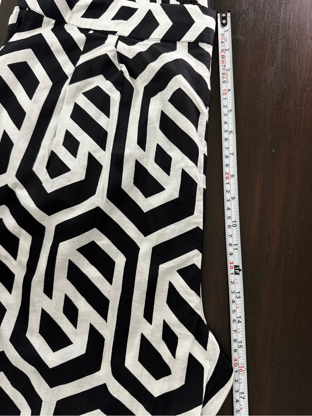 NWT Ashley Stewart Kaktus Geometric Wide Leg Pants Plus Size 1X Cotton Boho - Picture 7 of 11